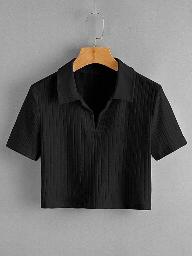 Women polo Crop Top
