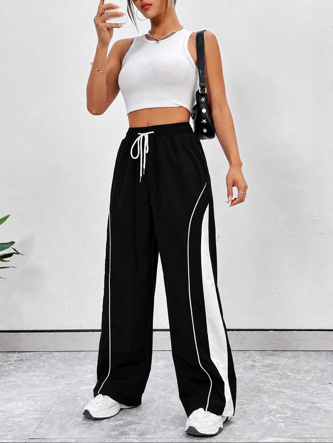 Y2K Style Wide-Leg Sweatpants