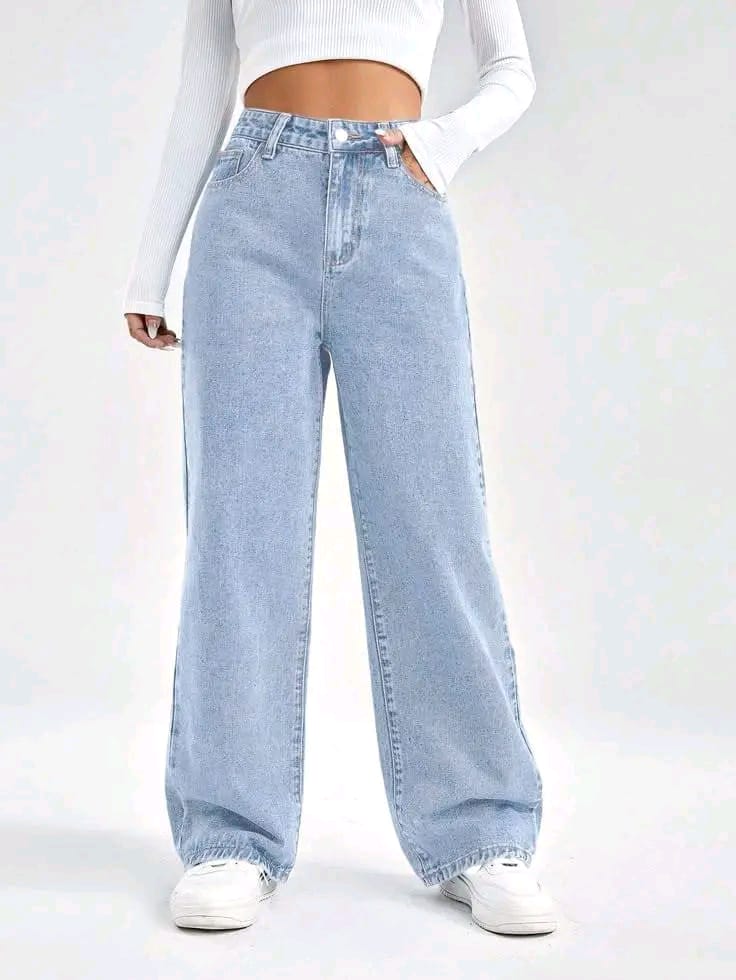 High waist Wide Leg Jeans.